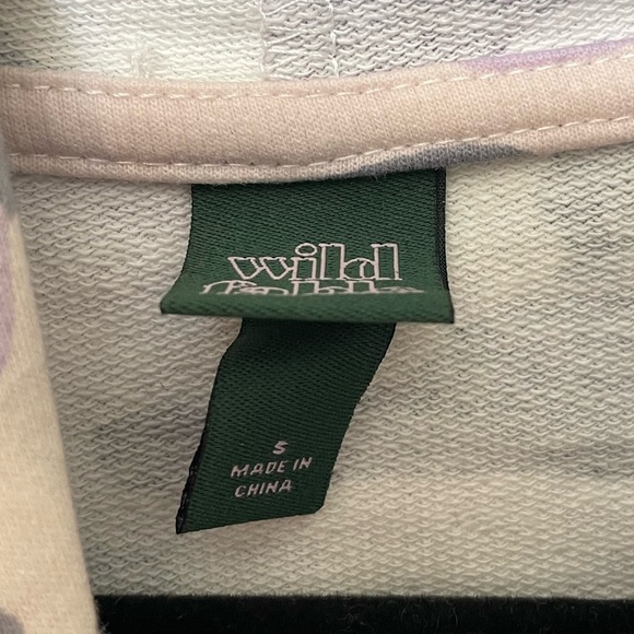 Purple camo cropped sweatshirt - Picture 2 of 5